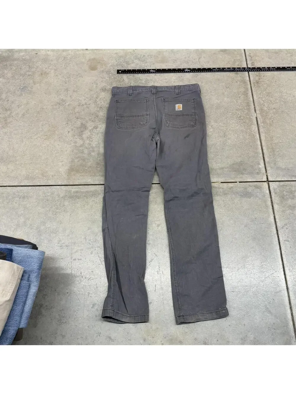 vintage carhartt faded grey straight leg cargo pants size 34 x 32